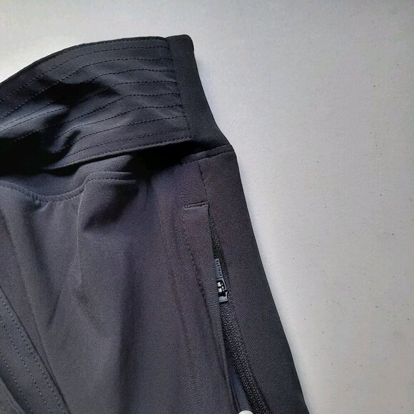 Athleta Cardiff Pants Womens 22 Black High Rise Pull On Ankle Office Tie Waist - Picture 3 of 15